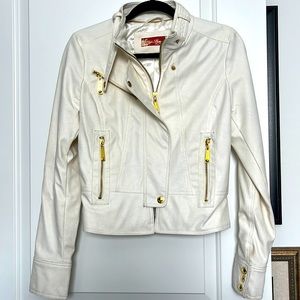 Cream pleather jacket